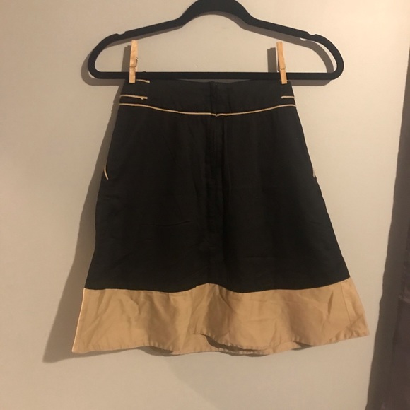 H&M color block neutral retro skirt - Picture 5 of 6